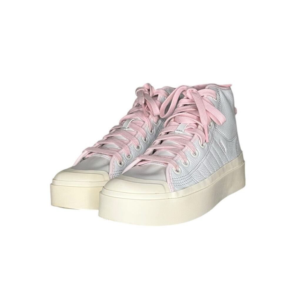 Adidas Womens Nizza Bonega Mid GW6761 White Pink Sneaker Shoes Size 6.5 - Picture 2 of 6